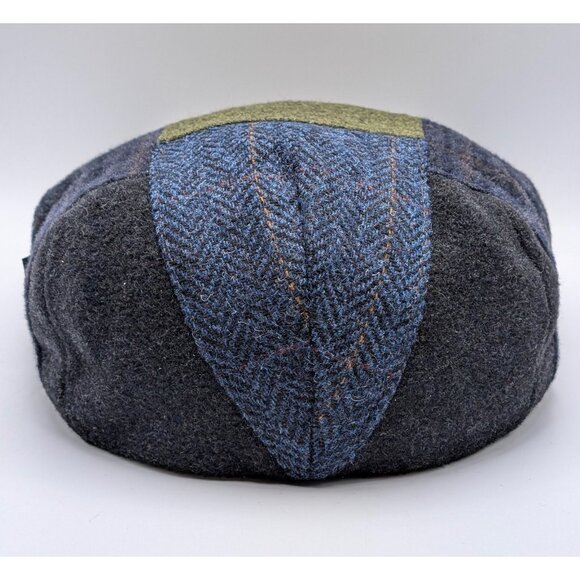 Mucros Weavers Irish Tweed Patch Cap Sz Large 100% Wool Tweed Trinity Style Hat - Picture 5 of 8